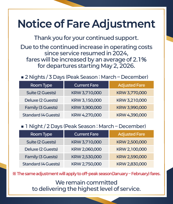 Notice of Fare Adjustment